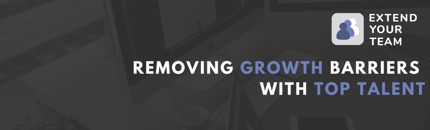 Podcast card featuring the "Removing Growth Barriers with Top Talent" episode, addressing challenges of scaling and finding the right professionals.